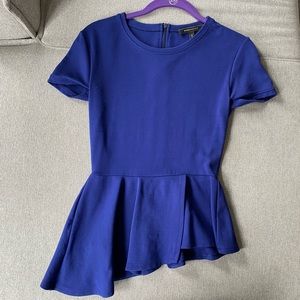 BCBG MaxAzria Peplum Zip-Back Top